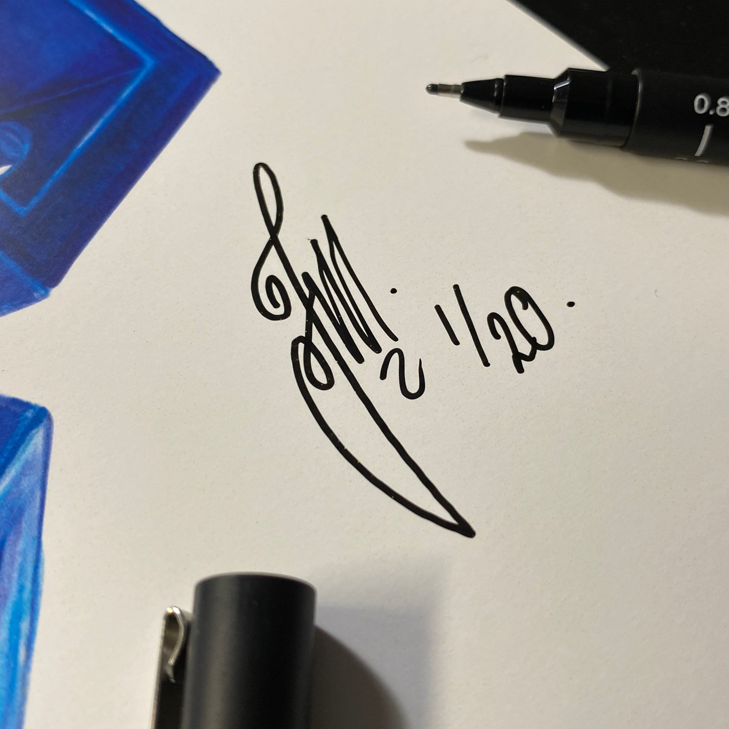 tom mothersoles signature on limited edition A3 print of the lego spiderman minifigure