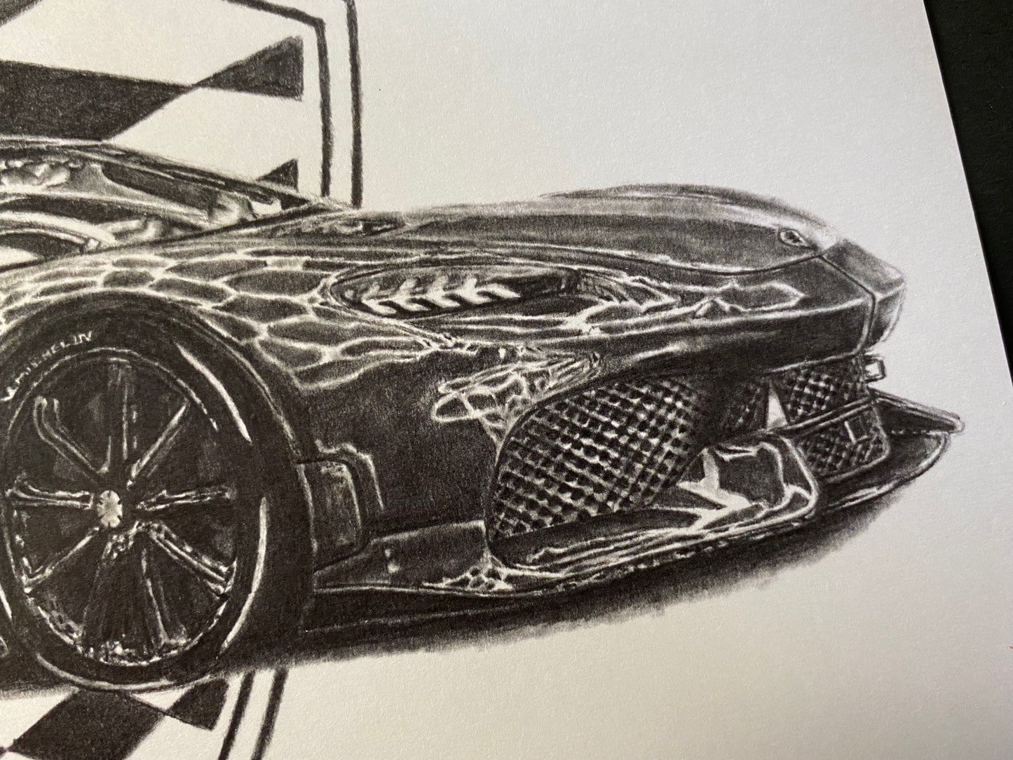 Koenigsegg Gemera Graphite Pencil Drawing - PRINT