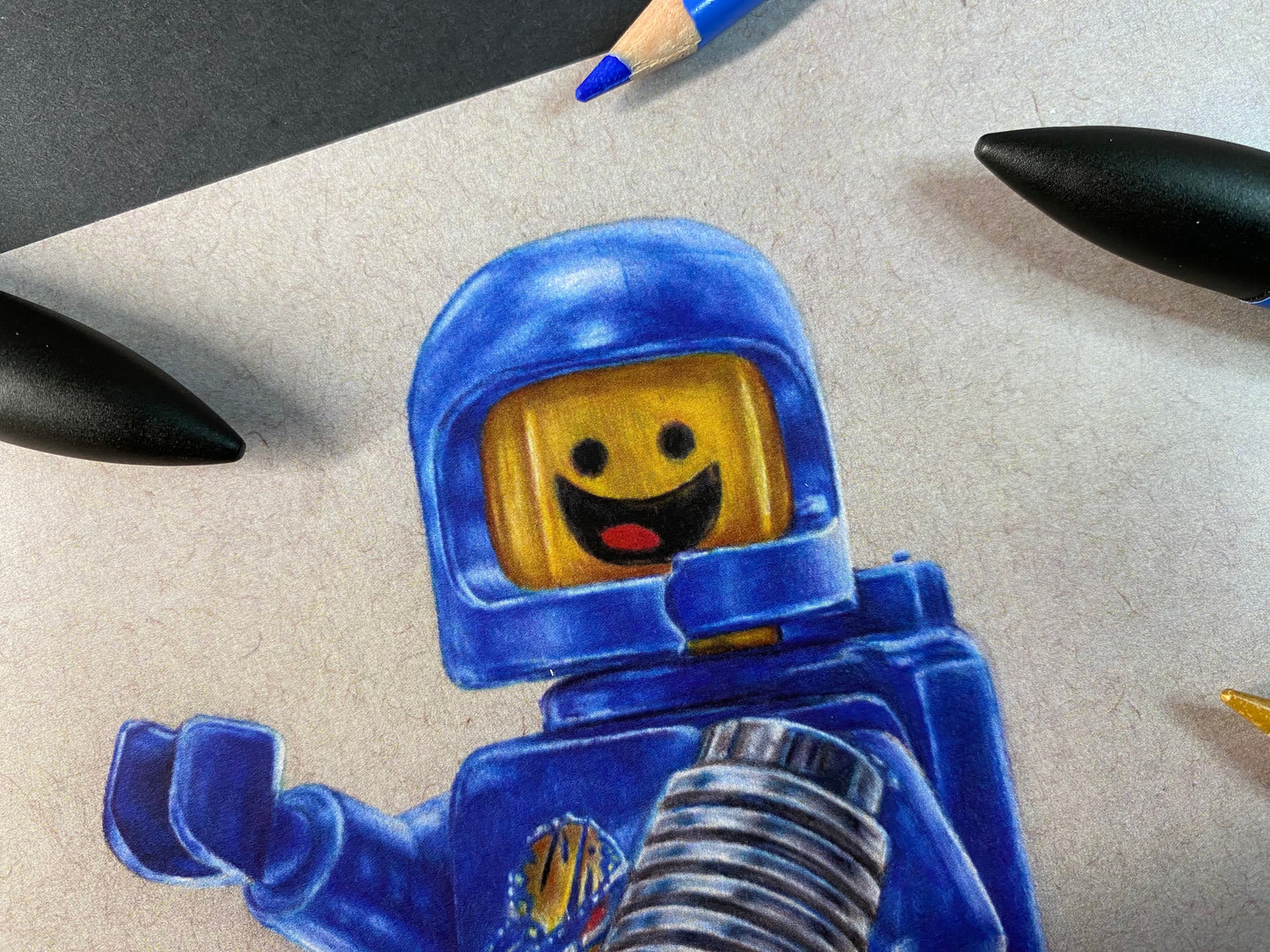 LEGO Spaceman Minifigure Drawing - PRINT