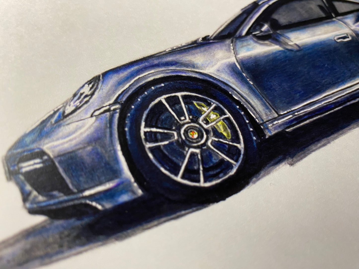 Porsche 911 Drawing - PRINT