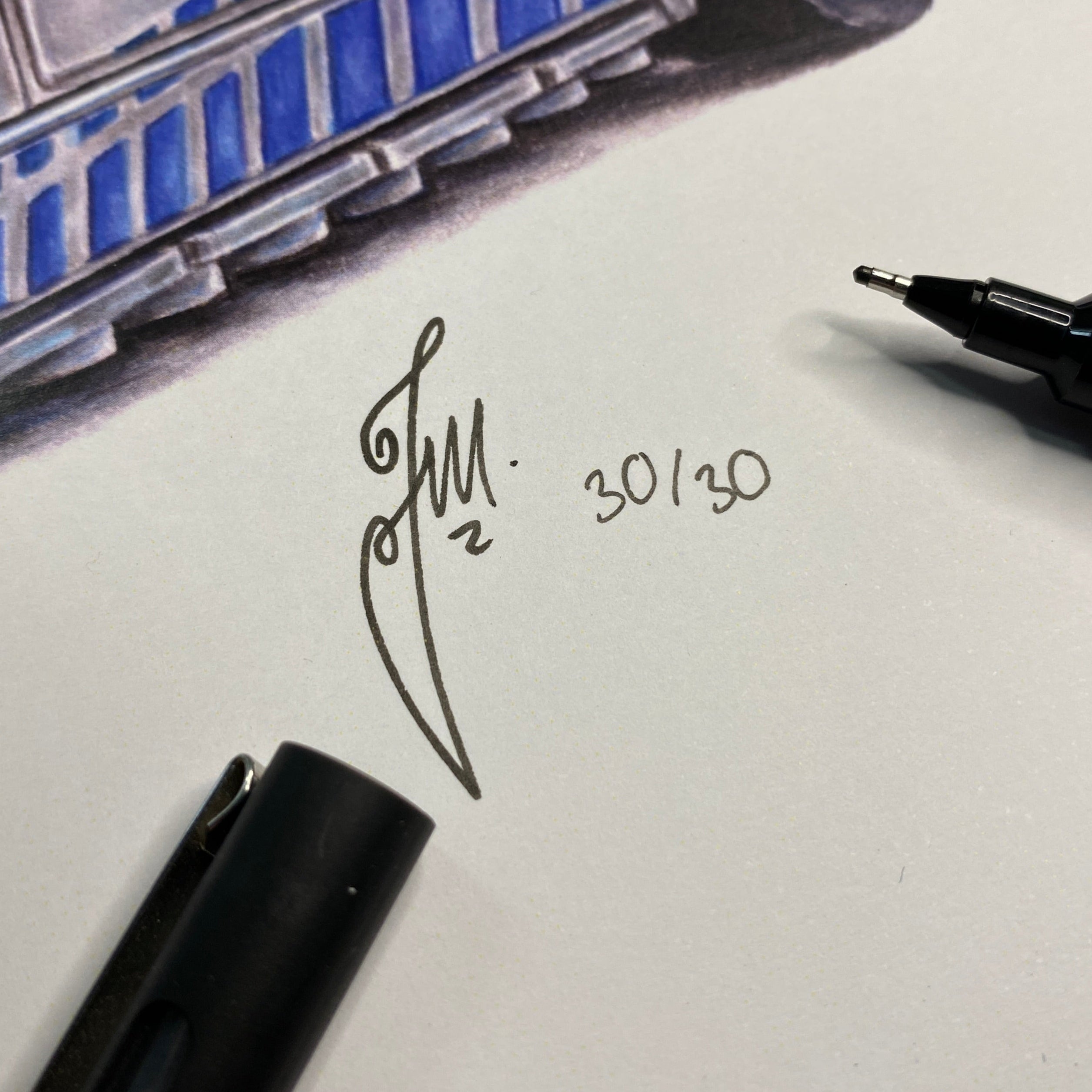 LEGO Nissan Skyline GTR R34 Drawing - PRINT