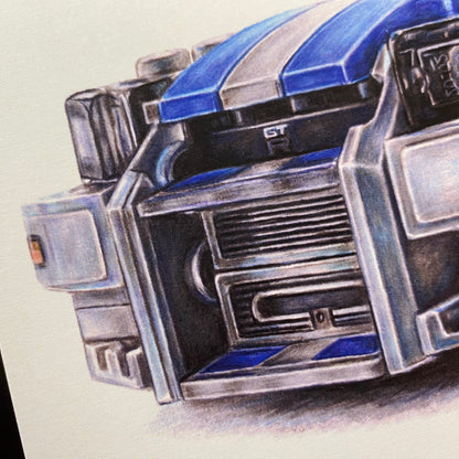 LEGO Nissan Skyline GTR R34 Drawing - PRINT