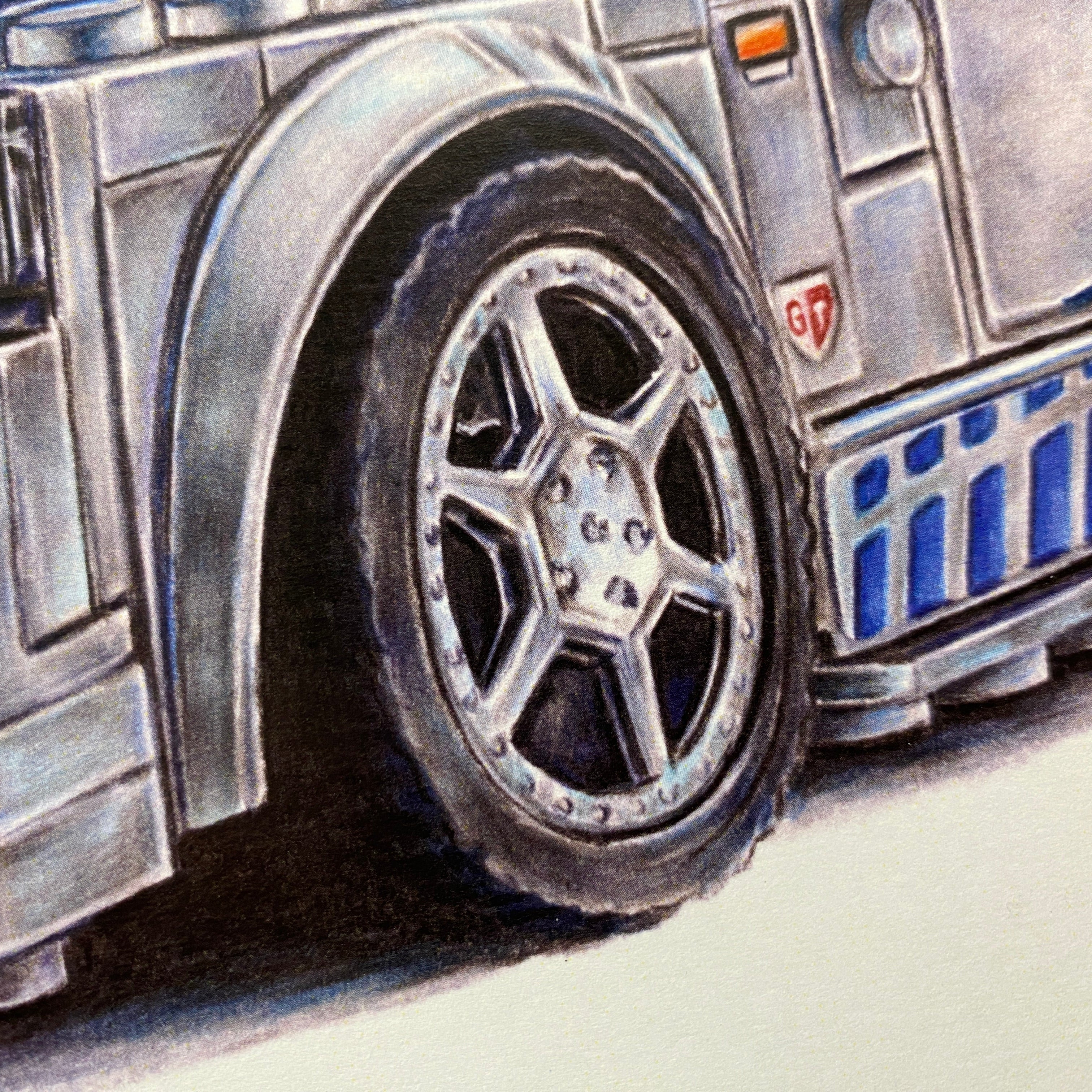 LEGO Nissan Skyline GTR R34 Drawing - PRINT