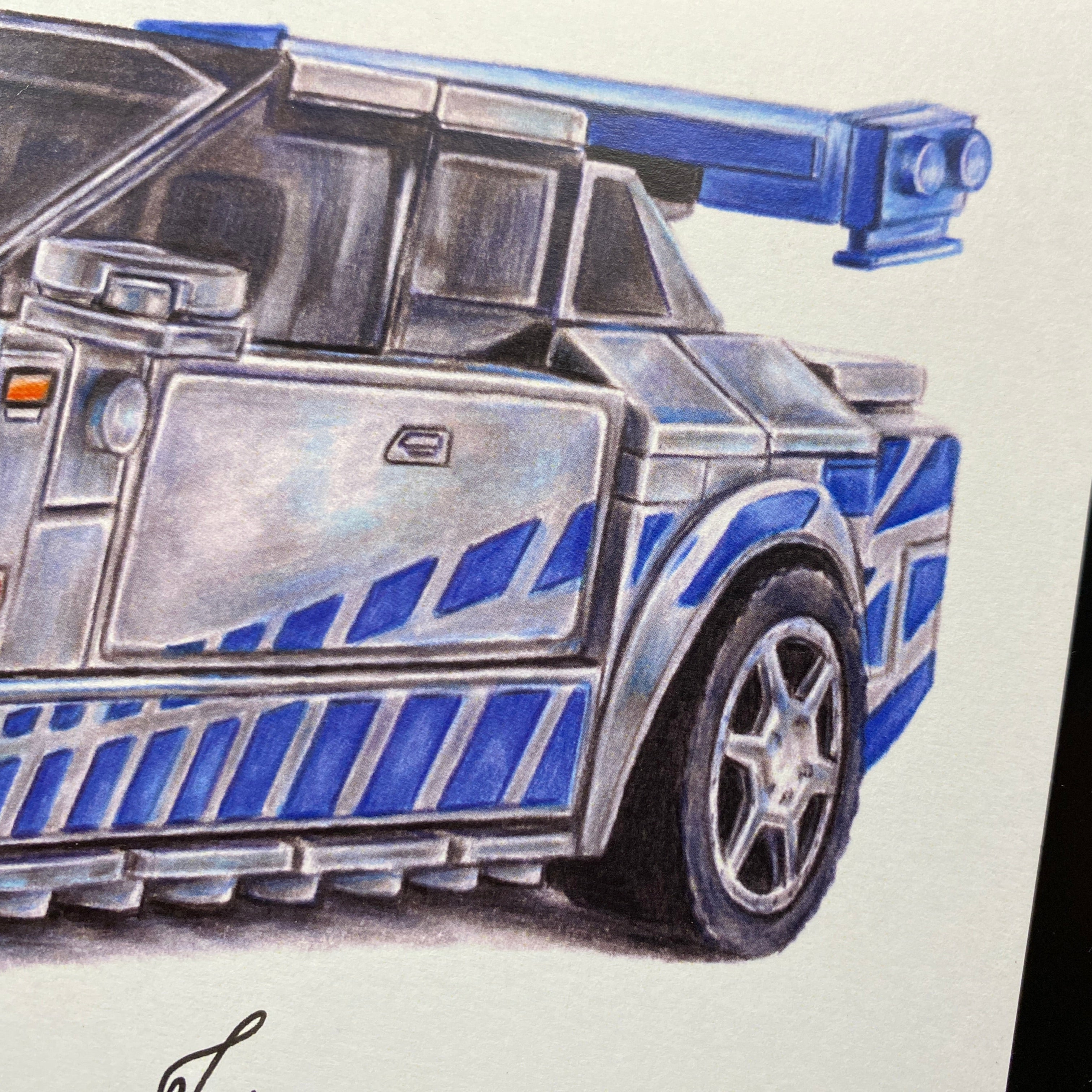 LEGO Nissan Skyline GTR R34 Drawing - PRINT