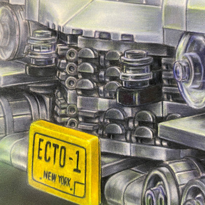LEGO Ecto-1 Drawing - PRINT