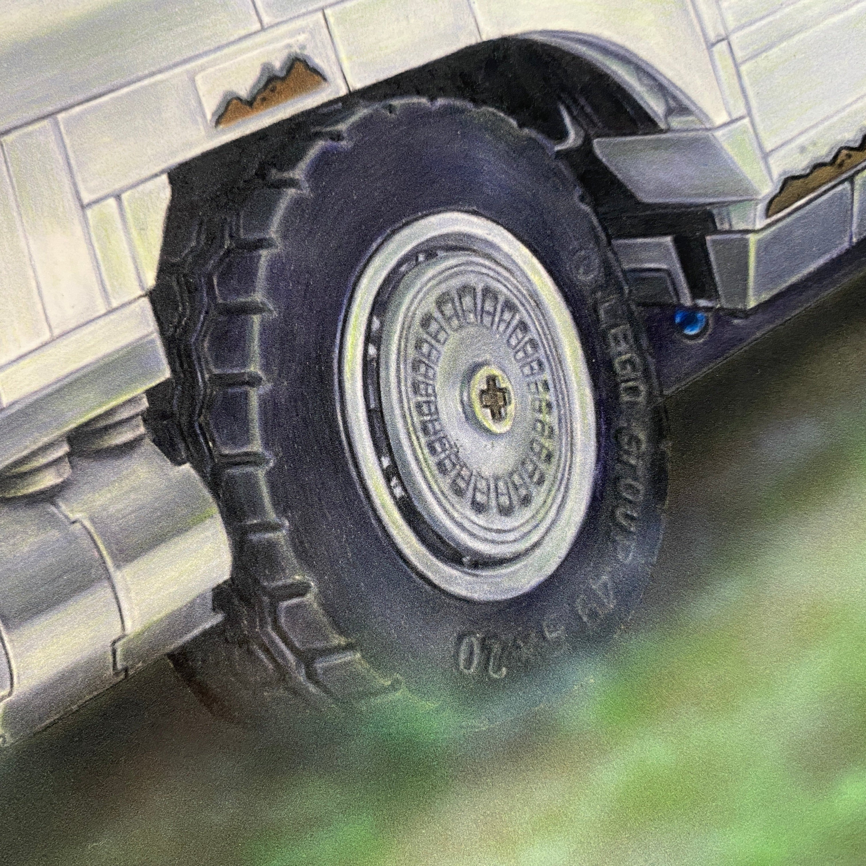 LEGO Ecto-1 Drawing - PRINT