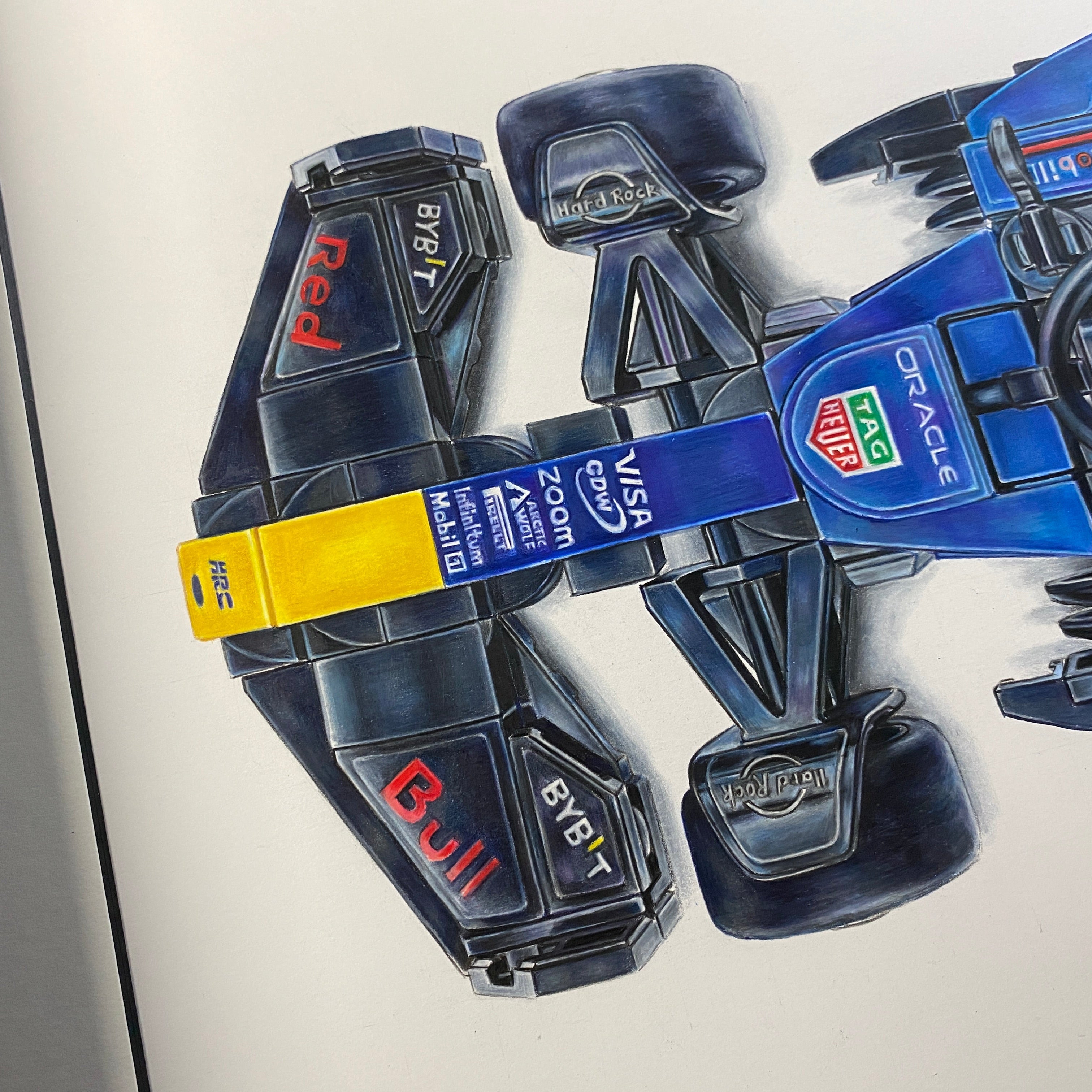 LEGO RedBull F1 Car Drawing - ORIGINAL