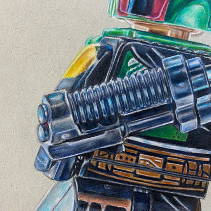 LEGO Boba Fett Drawing - ORIGINAL