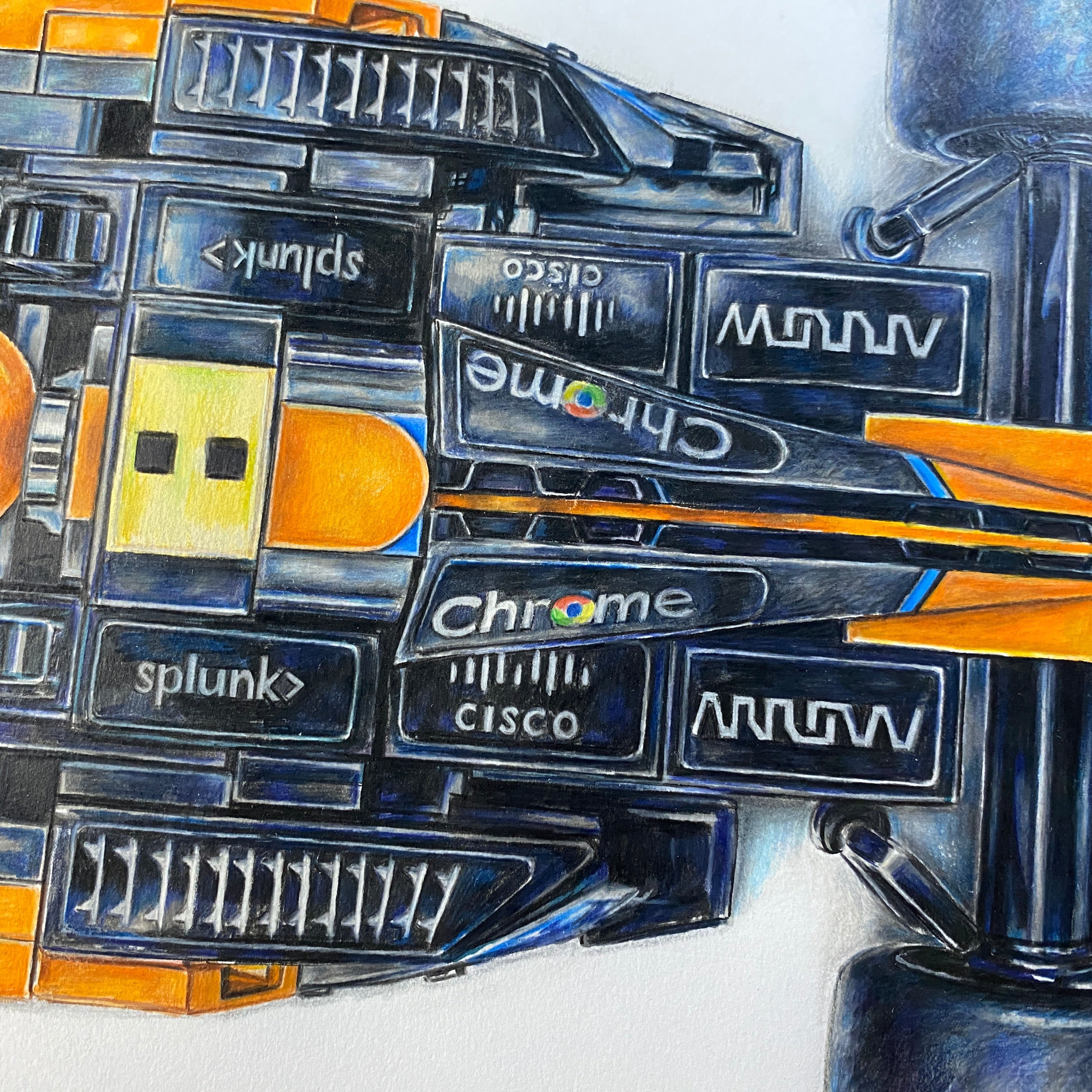 LEGO McLaren F1 Car Drawing - ORIGINAL