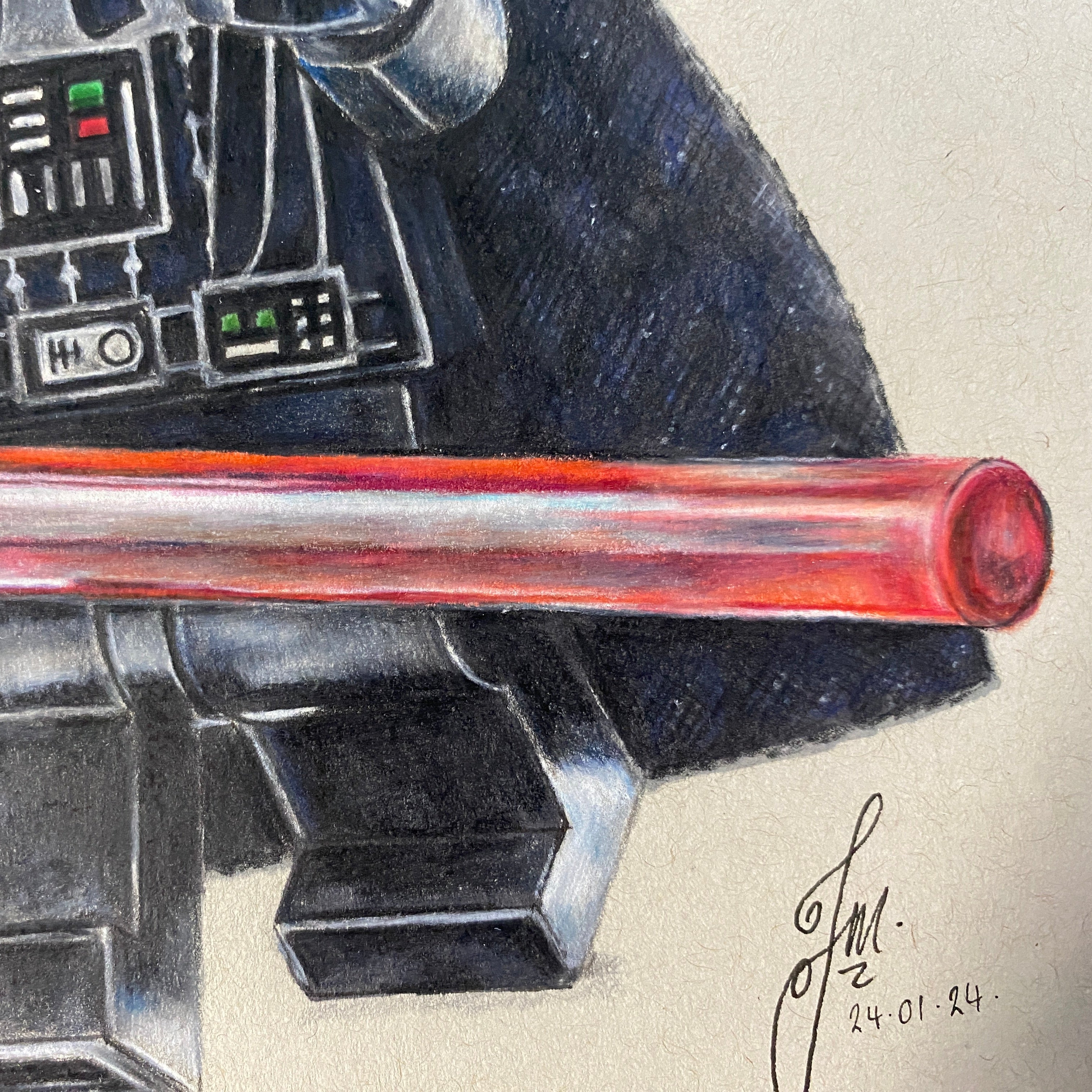 LEGO Darth Vader Drawing - ORIGINAL