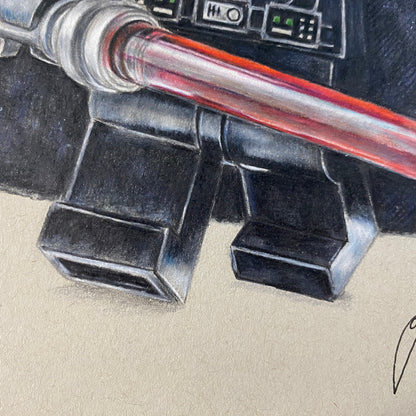 LEGO Darth Vader Drawing - ORIGINAL