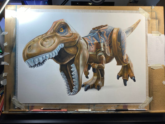 LEGO Tyrannosaurus Rex Drawing - Print