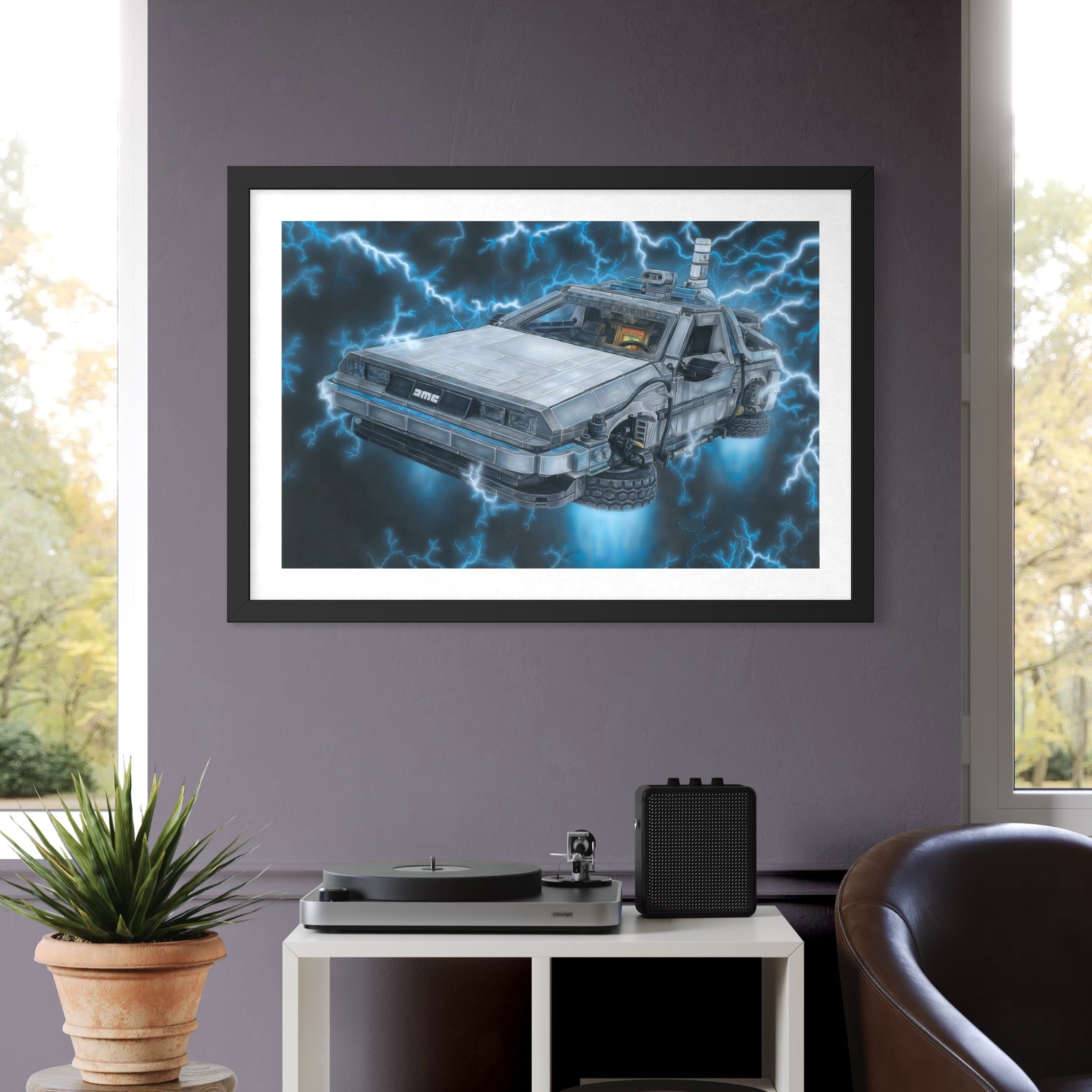 LEGO Delorean Drawing - PRINT