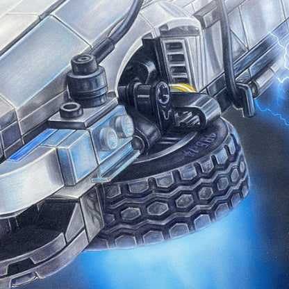 LEGO Delorean Drawing - PRINT