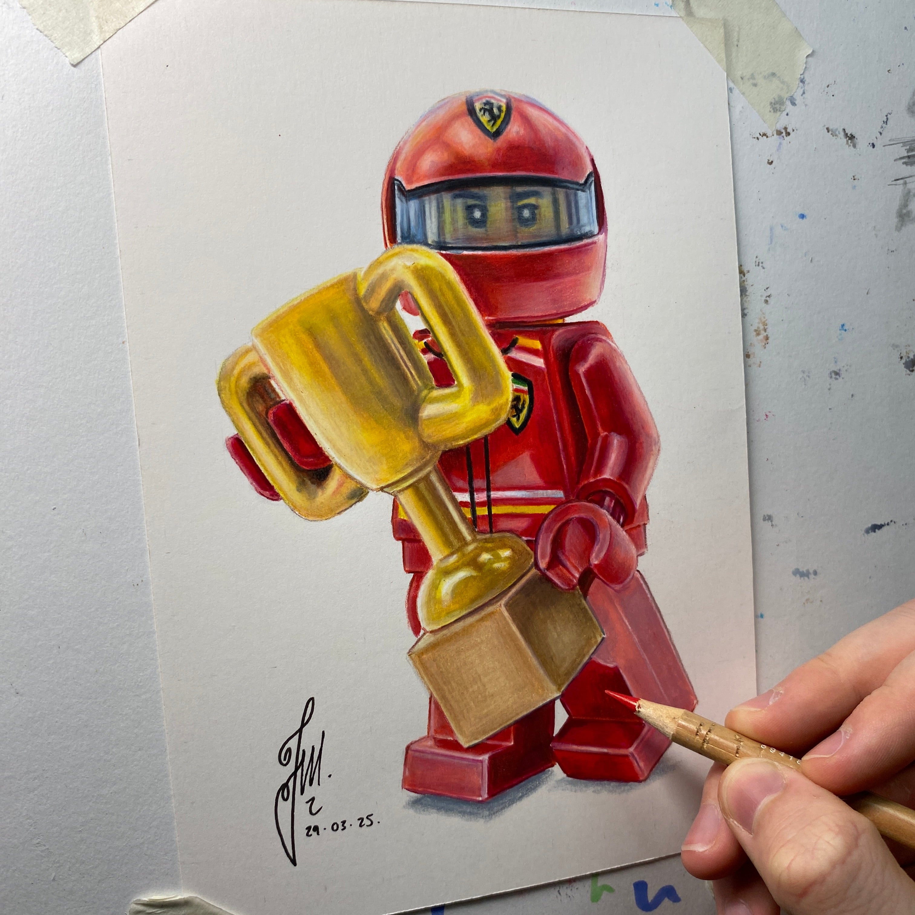 LEGO Ferrari F1 Car Drawing - PRINT