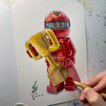 LEGO Ferrari F1 Car Drawing - PRINT