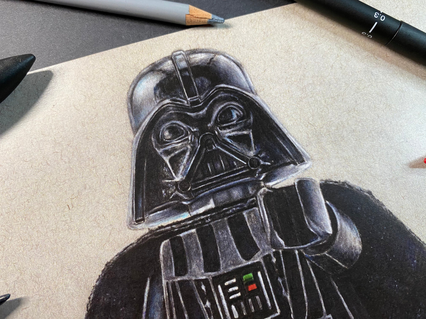 LEGO Darth Vader Minifigure Drawing - PRINT