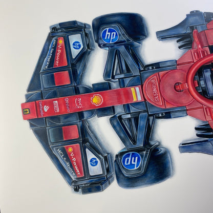 LEGO Ferrari F1 Car Drawing - PRINT