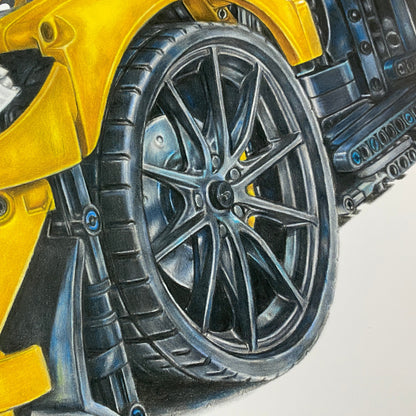 LEGO McLaren P1 Drawing - PRINT
