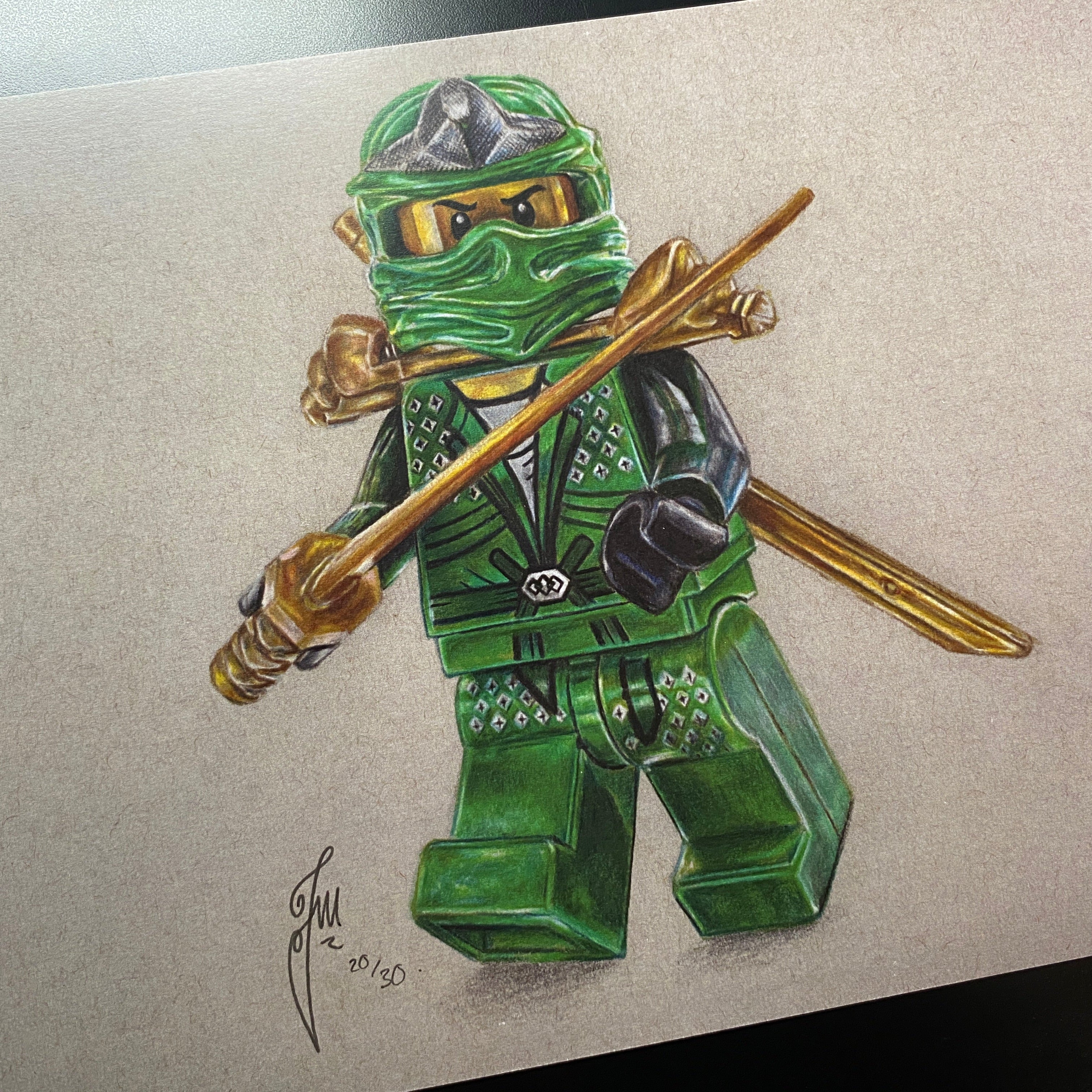 LEGO Lloyd Garmadon Minifigure Drawing - PRINT