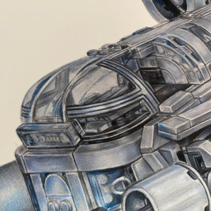 Drawing of the LEGO Razorcrest - PRINT