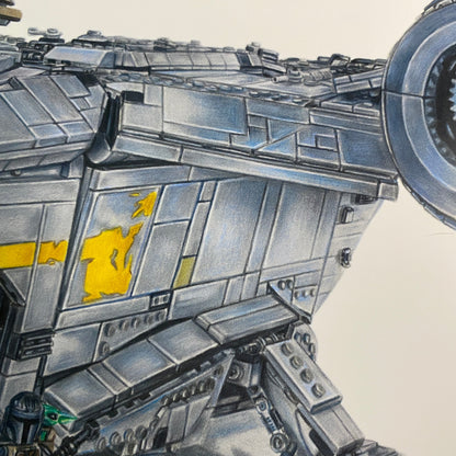 Drawing of the LEGO Razorcrest - PRINT