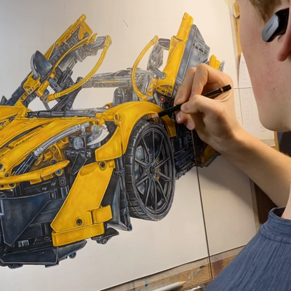 LEGO McLaren P1 Drawing - PRINT