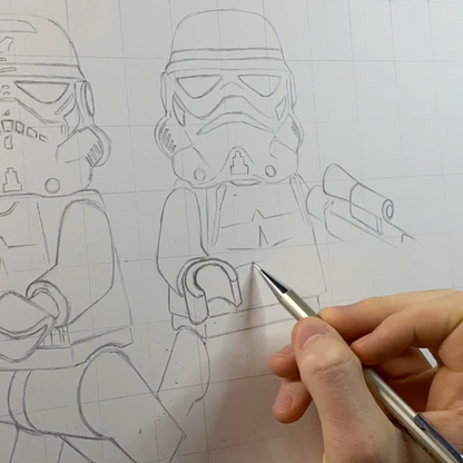LEGO Shadowtrooper and Stormtrooper Minifigure Drawing - PRINT