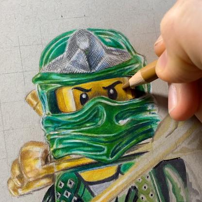 LEGO Lloyd Garmadon Minifigure Drawing - PRINT