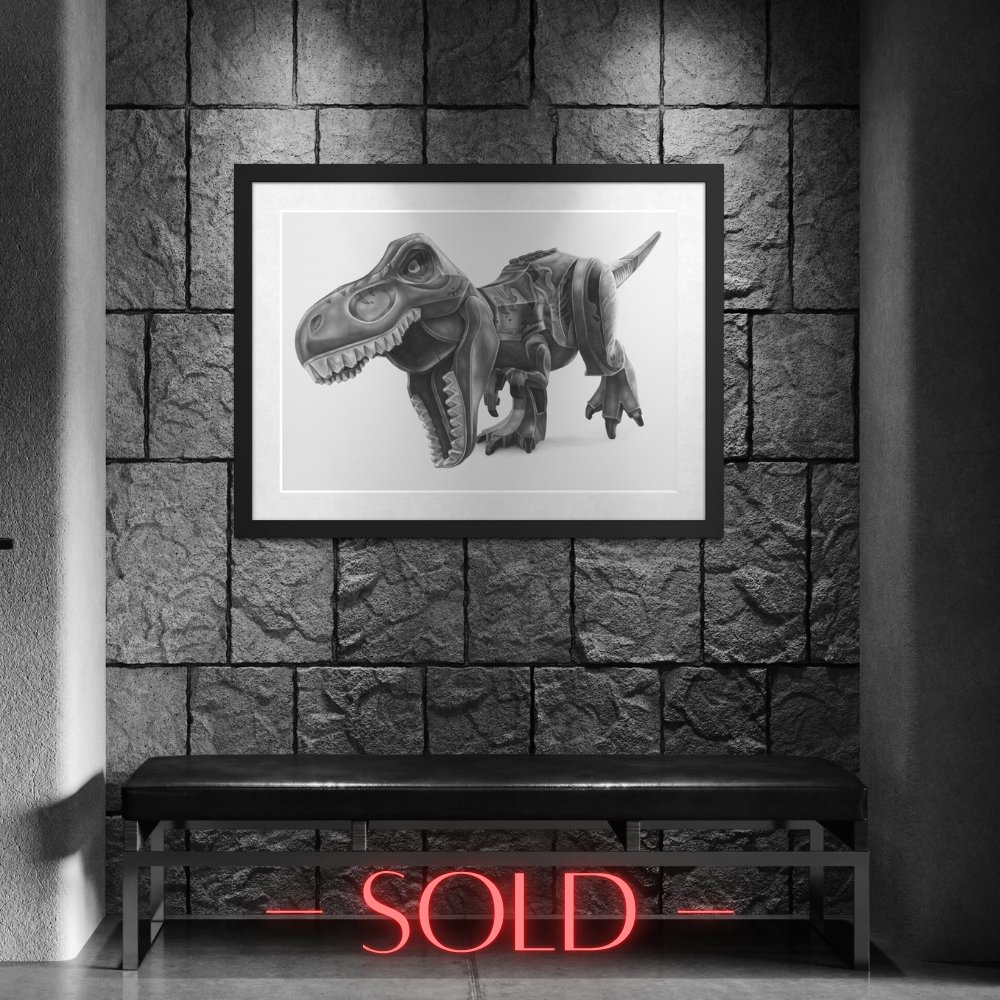 LEGO T-Rex Minifigure Drawing - ORIGINAL