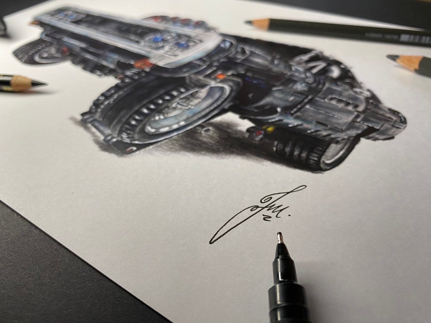 LEGO Technic Dodge Charger Drawing - PRINT