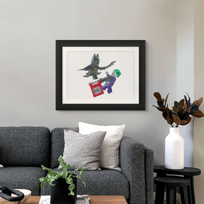 LEGO Batman and Joker Minifigures Drawing - PRINT