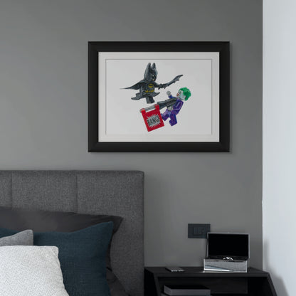 LEGO Batman and Joker Minifigures Drawing - PRINT