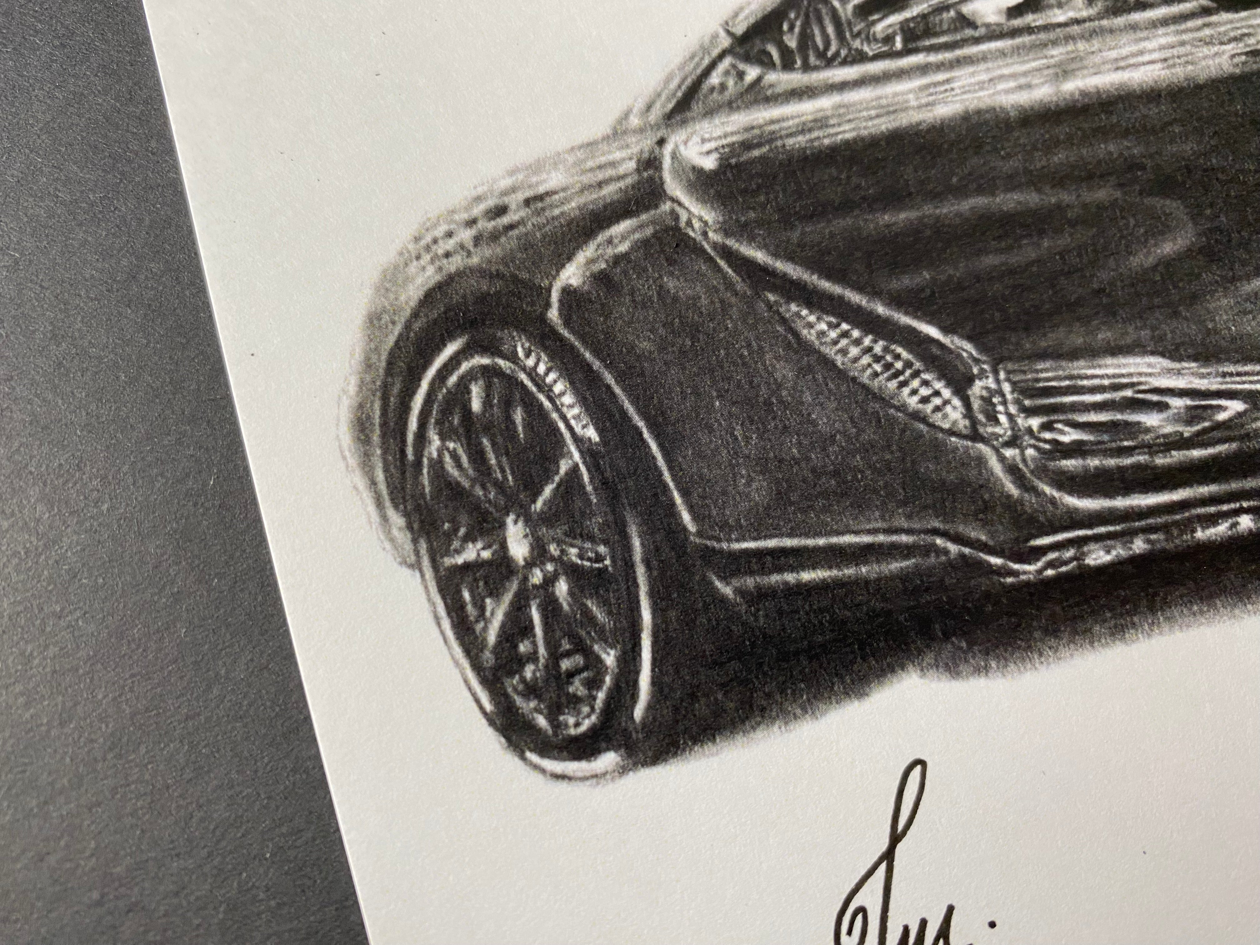 limited edition art print of my realistic Koenigsegg Gemera super car drawing by Tom Mothersole