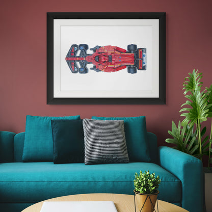 LEGO Ferrari F1 Car Drawing - PRINT