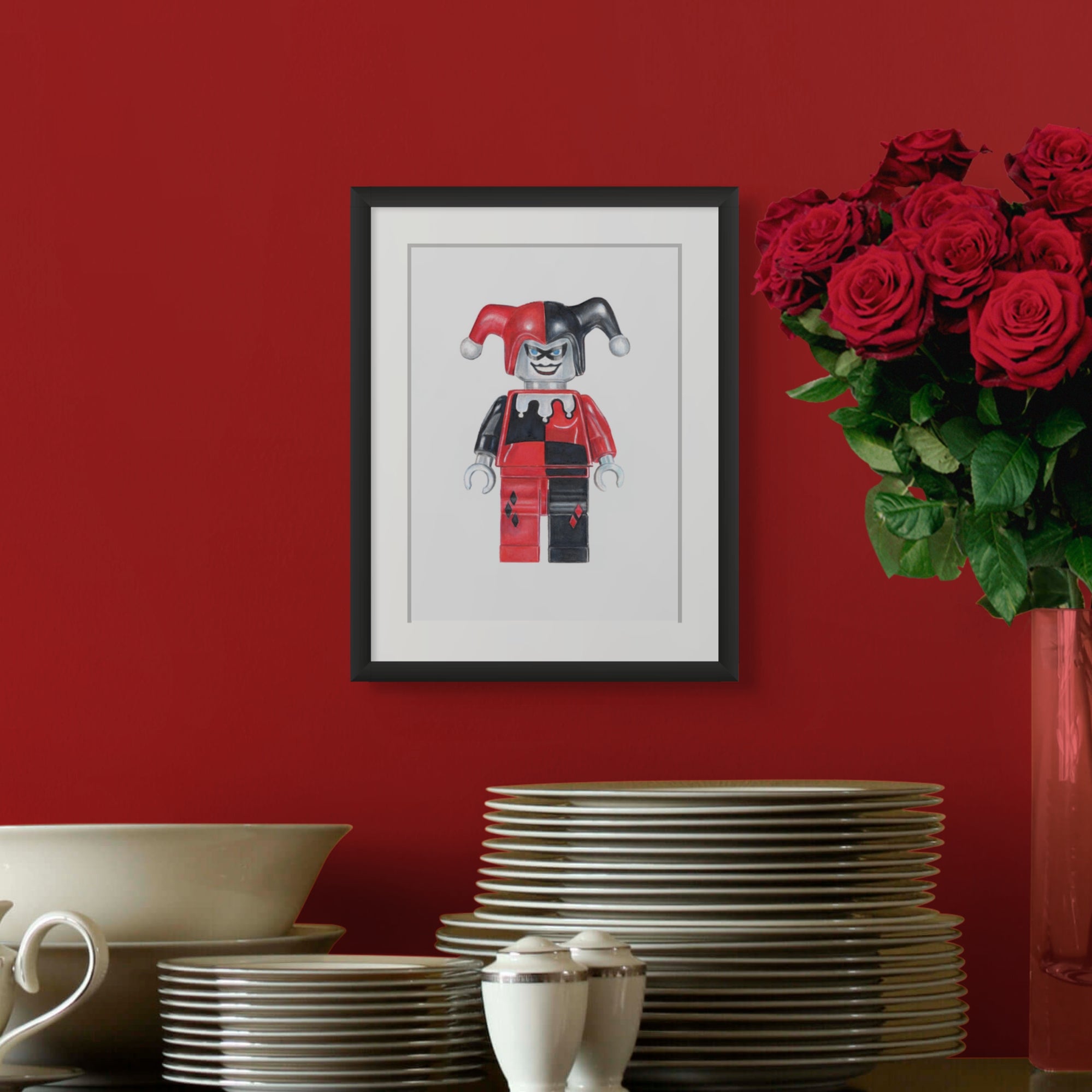 LEGO Harley Quinn Drawing - PRINT