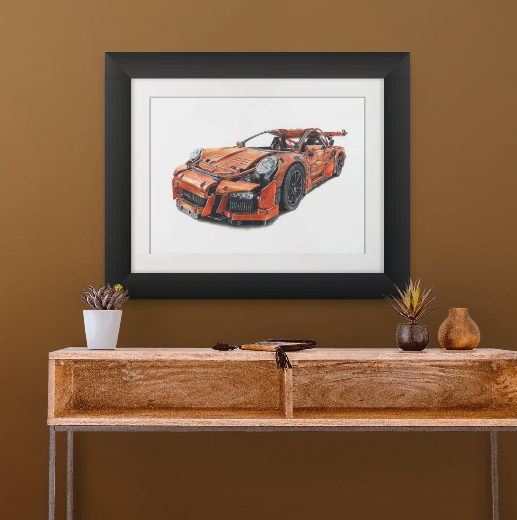LEGO Technic Porsche 911 GT3 RS Drawing - PRINT