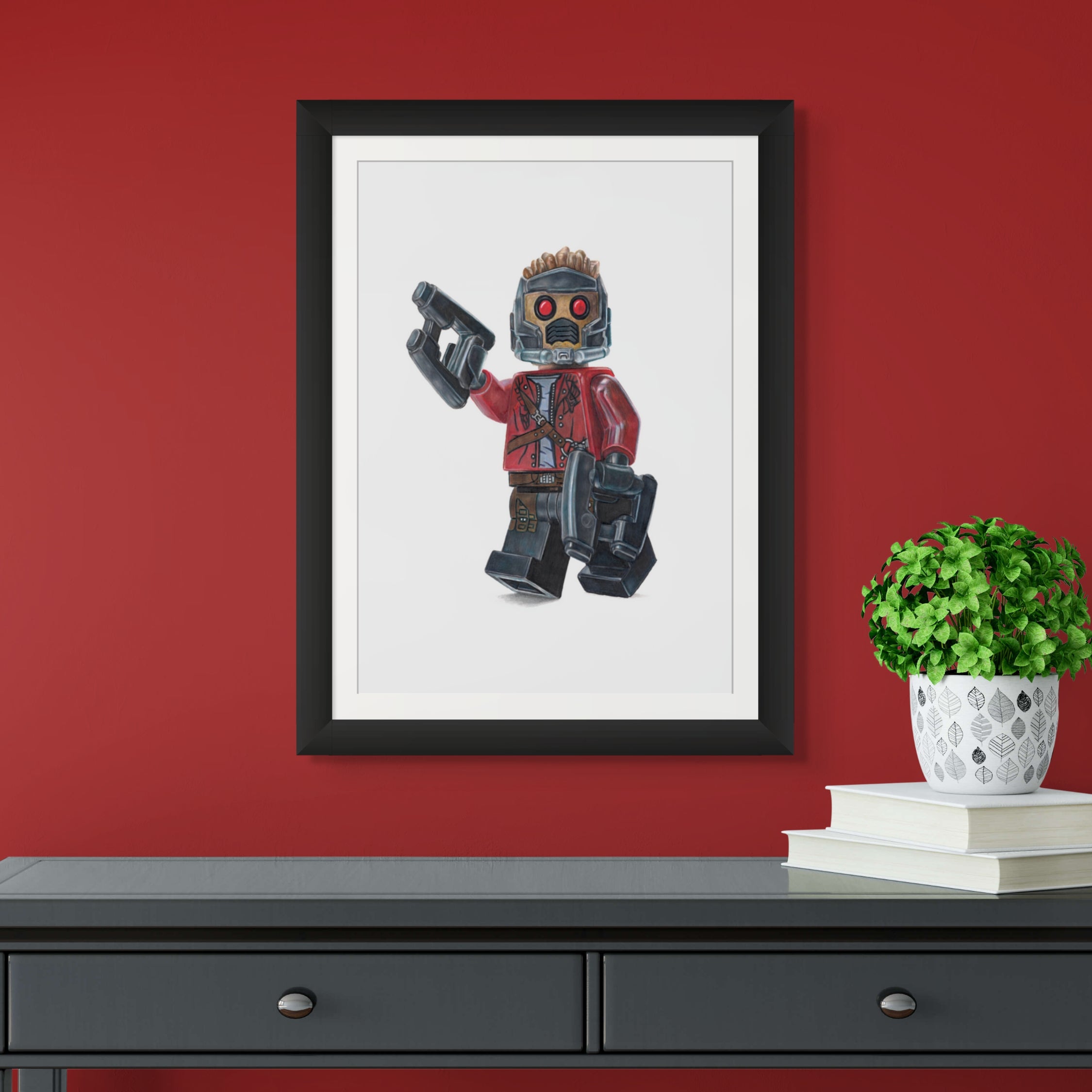 LEGO Starlord Minifigure Drawing - PRINT