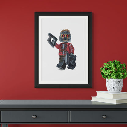 LEGO Starlord Minifigure Drawing - PRINT