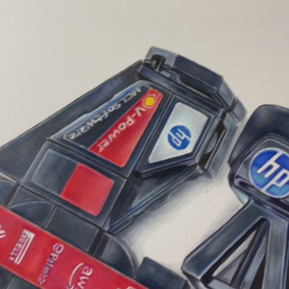 LEGO Ferrari F1 Car Drawing - ORIGINAL