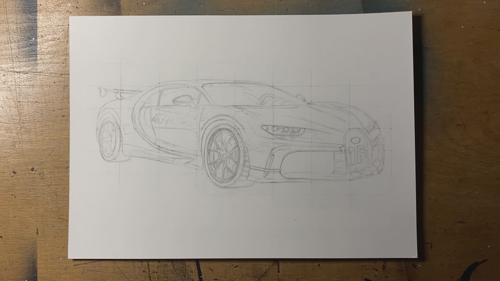 timelapse of my Bugatti Chiron drawing