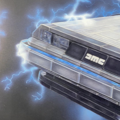 LEGO Delorean Drawing - PRINT