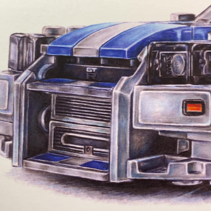 LEGO Nissan Skyline GTR R34 Drawing - PRINT
