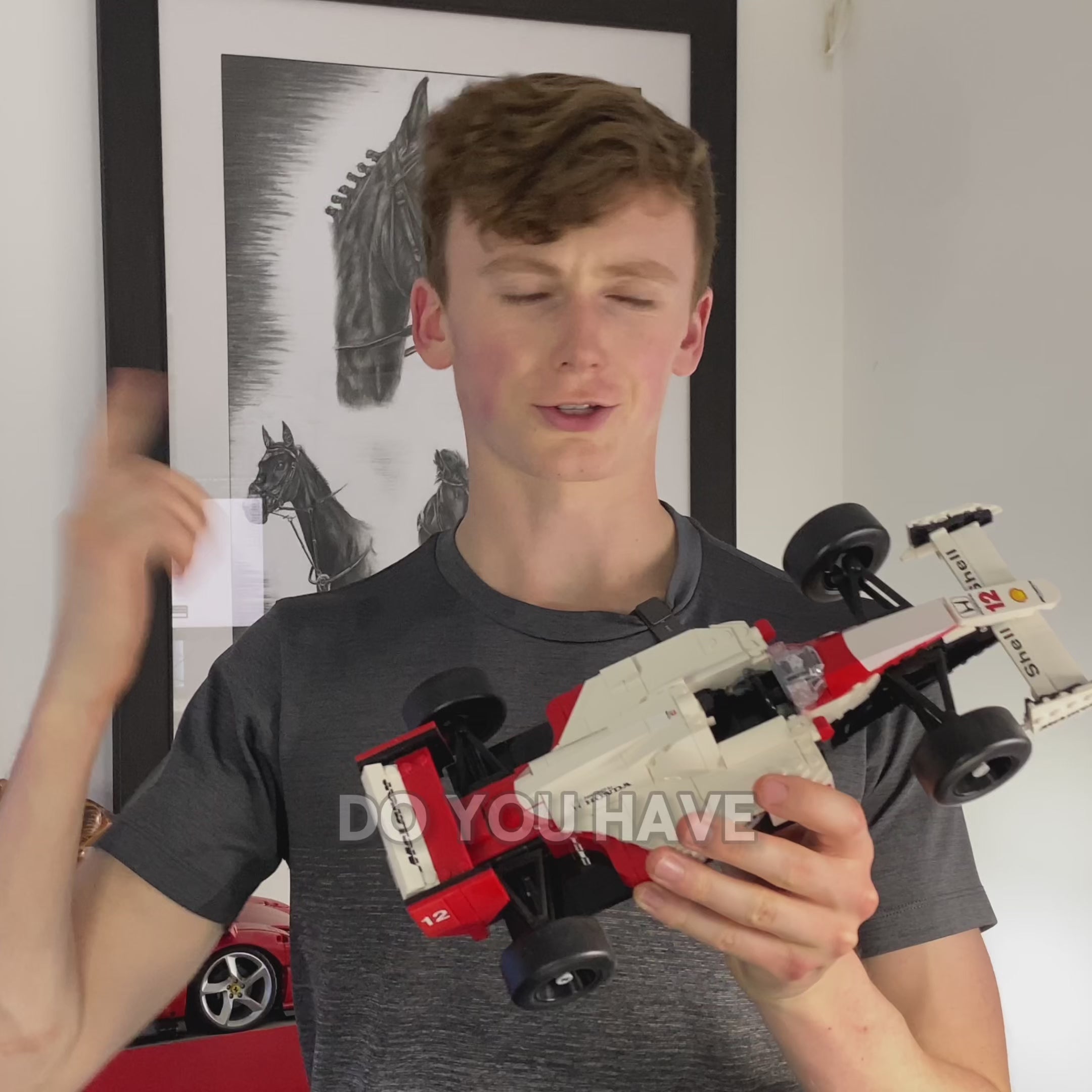 Drawing of LEGO Senna's McLaren MP4/4 F1 Car - PRINT