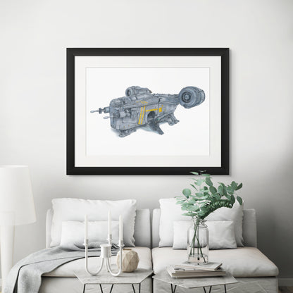 Drawing of the LEGO Razorcrest - PRINT