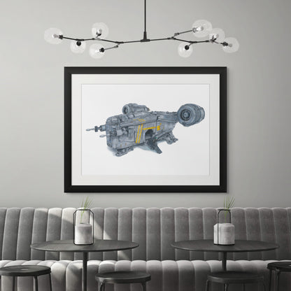 Drawing of the LEGO Razorcrest - PRINT